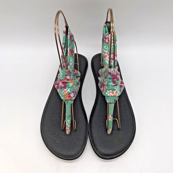 Sanuk Yoga Sling 2 Sandals Women's 8 Multicolor Toe-Post Comfort Flats 1015891 - Picture 6 of 11